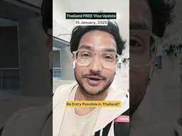 Thailand Free Visa and Immigration January 2025 Update. Re entered again for 60 more days. #shorts