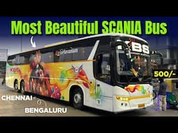 RADHA-KRISHNA painted SCANIA Bus! | Bengaluru to Chennai Bus Journey | KBS LUXURY Bus