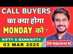 Nifty and BankNifty Prediction for Monday, 3 Mar 2025 | BankNifty Options Monday | Rishi Money