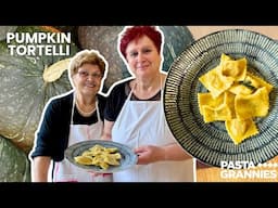 Donatella makes Pumpkin Tortelli - spicy, sweet & savoury ravioli| Pasta Grannies