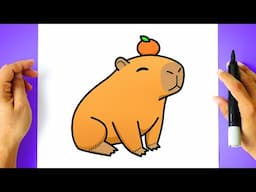 How to DRAW CAPYBARA KAWAII