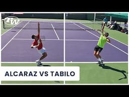 Watch Carlos Alcaraz practice! (court level) How ATP Pro, 2025 French Open Champ trains vs Tabilo