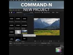 Final Cut Pro Shortcut | Command-N | New Project