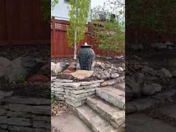Slate urn magic! 💧 Killer flow, custom lights, fast install—fits anywhere! Would you add one? 🔥