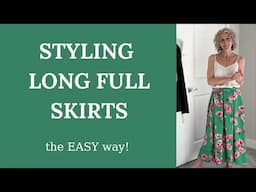 SIMPLE OUTFITS- Long, full skirts! How to create multiple outfits that feel authentic! (with try-on)