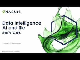 Data Intelligence, AI and Cloud File Services with Nasuni