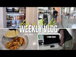 Organizing My Pantry on a Budget ✨ iMac Unboxing + Business Upgrades & Fish & Grits