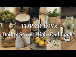 Top 20 DIY Dollar Store Home Decor Projects | High-End Looks on a Budget | Easy & Not Cheesy!