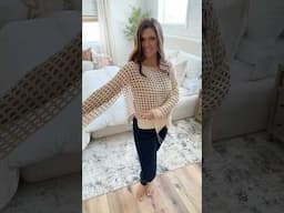 Easy One-Piece Light-Weight Crochet Sweater Pattern #crochetsweater #crochetwear #crochetpatterns