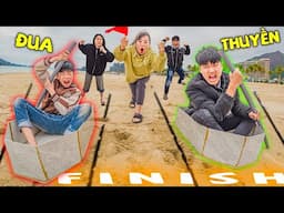 Hằng Hóng Hớt Thử Thách Xé Bảng Ăn Vs Đua Thuyền Trên Cạn - Vua Trò Chơi Là Ai?