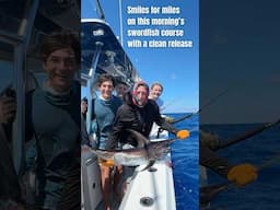 Smiles for miles on this morning’s Swordfish Course with a clean release. #swordfish #swordfishing