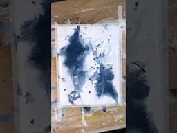 Letting the paint flow. Acrylic on paper, water to make it move, brush and blend to finish it off.