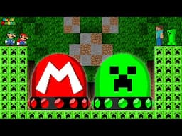 Super Mario Bros., Can Mario Climb 999 Creeper Blocks to Press the Ultimate Mario vs Creeper Switch?