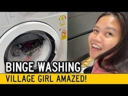 Filipina Wife Learns How To Use Washing Machine