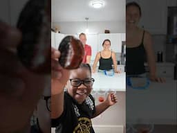 This was all Tyanna's idea 🤮#challenge #oreo #family #funny #parenting