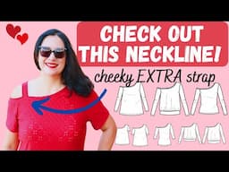 Feeling EDGY! LOVE this Asymmetric neckline. Game on (Pattern Emporium). Extra STRAP hack.
