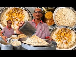 This Man selling Delicious Ghugni Muri Aloo Dum Price ₹20  Only Kolkata Cheapest Street Food