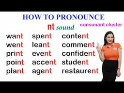 How to pronounce nt sound in English