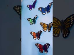 3D butterfly wall art with your Cricut and cardstock #cricut #cricuttutorials