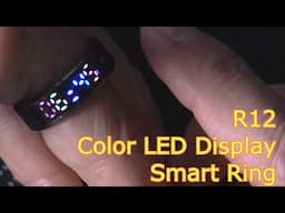 The World's First Color LED Display Smart Ring | R12 smart ring review JRing app