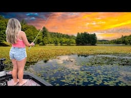 BOBBER FISHING for BIG BLUEGILL! -- We FOUND Them MEGA LOADED!!!! Catch and Cook COUNTRY STYLE!