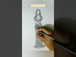 Fashion illustration|Pencil drawing|Quick fashion sketch|Undraw with me