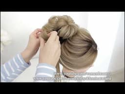 Bridal hairstyle for long hair..  High bun updo