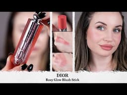 Trying the NEW Dior Rosy Glow Blush Stick on Acne-Textured Skin | First Impressions