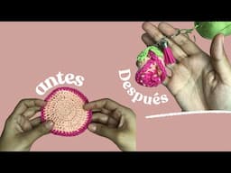 FANTASTICA IDEA EN MINUTOS!!😍🌹Llavero rosa- tutorial crochet