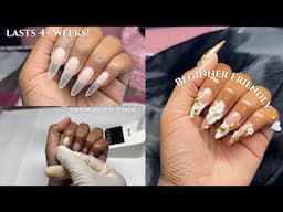 How to do GEL X NAILS at home 🤍| Step by Step Gel X + easy nail art 🤍