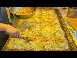 japanese street food - hiroshima style okonomiyaki お好み焼き