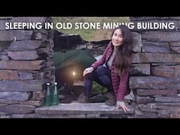 Rainy Night in Old Mining Building.. a weird lil shelter, but it worked :)
