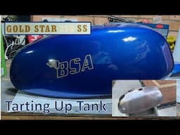 BSA Gold Star 250 SS (B25SS) - Continuing Tank Paintwork Preparation as Part of Tart Up