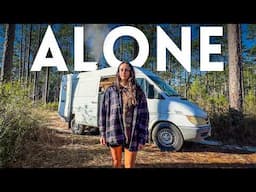 Sleeping in my van ALONE in the woods...