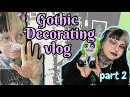 Gothicy Wall Decorating Vlog *Part 2* // Emily Boo