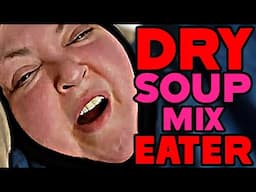 foodie beauty EATS DRY SOUP PACKETS & HATES HER HOMEMADE PICKLE CHIPS - livestream reaction