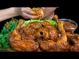 LOCAL CHICKEN CURRY, STINKBEAN & WHITE RICE * SPICY THE WHOLE CHICKEN * MUKBANG EATING