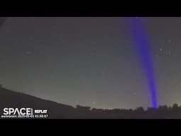 Strange lasers in the sky captured by aurora and sky cams in the UK caused by train