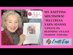 I HAD A KNITTING MELTDOWN!  Joann Jellybean Yarn, BIG TWIST Baby Blanket FINISHED!