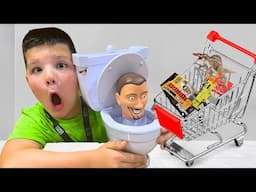 Caleb GOES TOY SHOPPING at Walmart for Skibidi Toilet TOYS, Nerf, Dinosaurs from Jurassic World