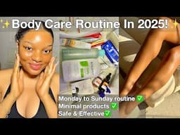 Body care routine for smoother and brighter skin ✅| Monday to Sunday routine| Minimal products ✨