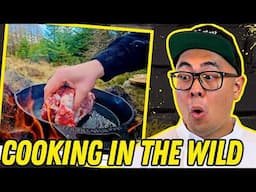 Pro Chef Reacts to STEAK FRIES cooked in the Woods? (Men With The Pot)