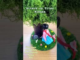 Making Attack on Titan - Mikasa in Season 4 final scene #diy #clay #clayart