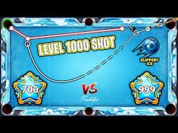 Level 999 VS Level 700 in Slippery ICE + Trickshots + Kiss Shots - 8 ball pool GamingWithK