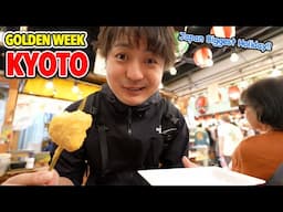 Japan Biggest Holiday Golden Week in Kyoto, “Foods for Tourist” at Nishiki Market Kyoto Tower Ep.567
