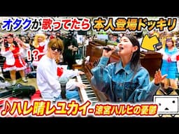 【本人登場ドッキリ】オタクが「ハレ晴レユカイ」の歌に失敗した時、歌手本人がいたら...？ byよみぃ（♪ハレ晴レユカイ,God knows…,雪、無音、窓辺にて。）ストリートピアノ ニコニコ超会議