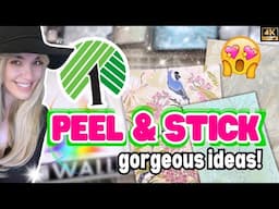 BRAND NEW PEEL & STICK WALLPAPER DIY IDEAS using Dollar Tree Wallpaper
