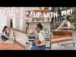 THRIFTING & FLIPPING home finds *door upholstery, diy kitchen shelves + new decor!*