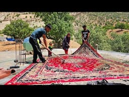 Nomadic Life 🏞️ | Mahmoud & Azam Wash Carpets 🧼 | Family Visit Day 🏡 | Mother & Brother Reunion 🤗