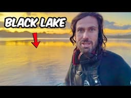 Searching Underwater for Lost Treasure In A Pitch Black Lake